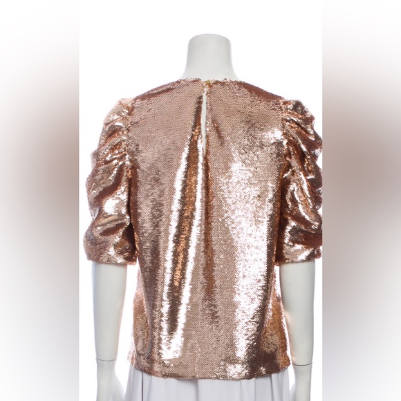 Ulla Johnson Gold Sequin Top - Picture 3 of 4